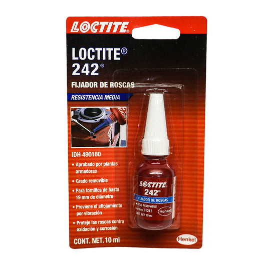 LOCTITE® 242™ FIJADOR DE ROSCAS RESISTENCIA REMOVIBLE 10 ml